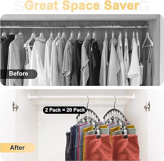 Legging Organizer for Closet, Metal Yoga Pants Hanger w/Rubber Coated